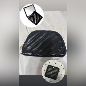YSL Quilted Beauty bag and Compact Mirror